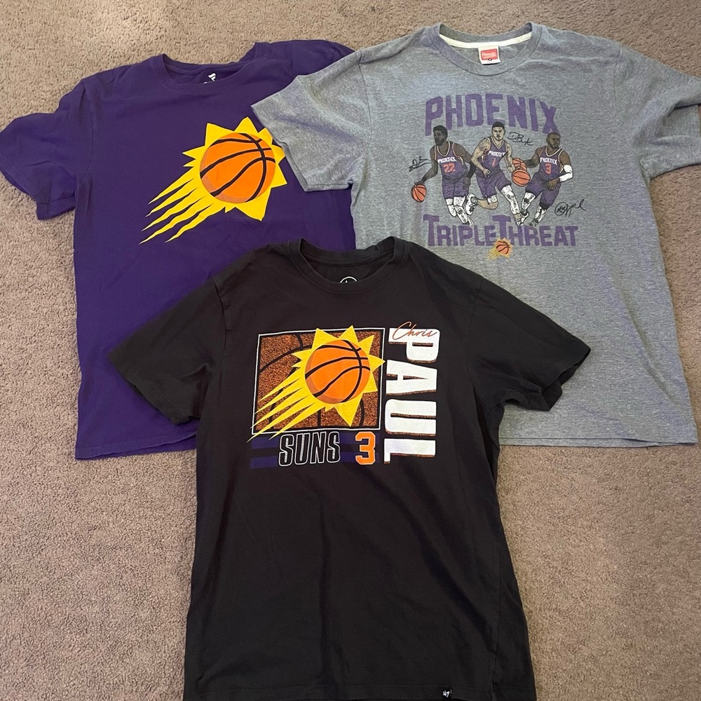 Lot of 3 Phoenix Suns moments T-shirts Size Medium